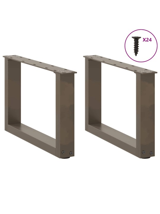 KOHVILAUA JALAD U-KUJULISED 2 TK, NATURAALNE TERAS, 50 X (30–31) CM, TERAS