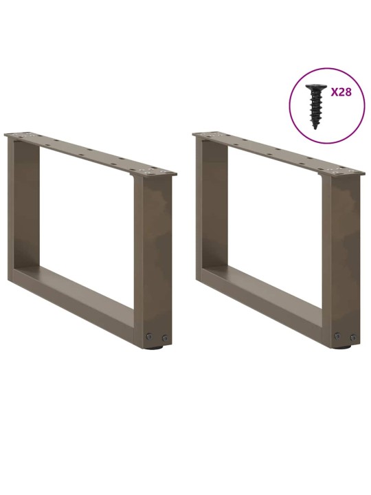 KOHVILAUA JALAD U-KUJULISED, 2 TK, NATURAALNE TERAS, 70 X (30–31) CM, TERAS