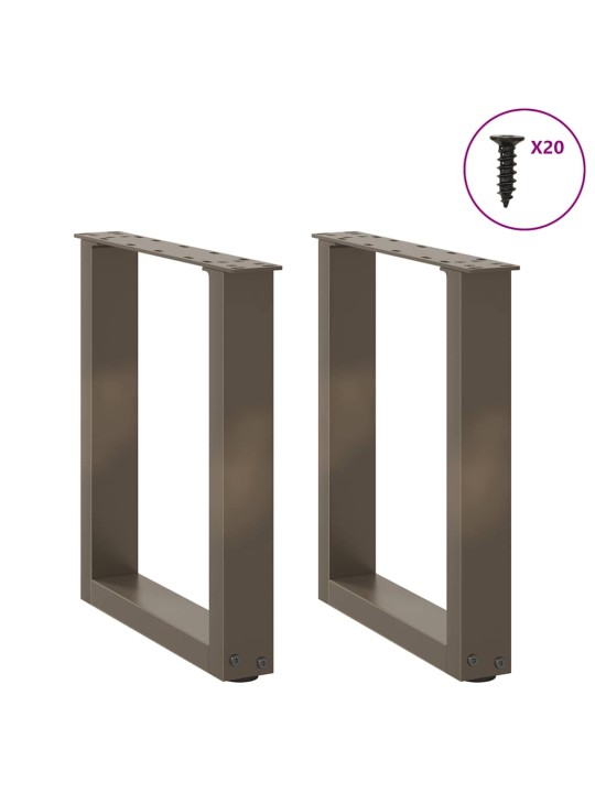 KOHVILAUA JALAD U-KUJULISED 2 TK, NATURAALNE TERAS, 38 X (42–43) CM, TERAS