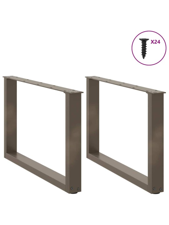 KOHVILAUA JALAD U-KUJULISED 2 TK, NATURAALNE TERAS, 60 X (42–43) CM, TERAS