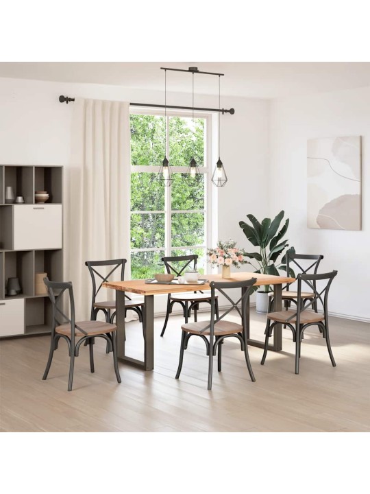 SÖÖGILAUA JALAD U-KUJULISED 2 TK, NATURAALNE TERAS, 60 X (72–73) CM, TERAS