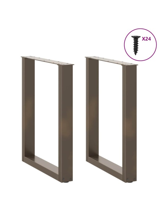 SÖÖGILAUA JALAD U-KUJULISED 2 TK, NATURAALNE TERAS, 60 X (72–73) CM, TERAS