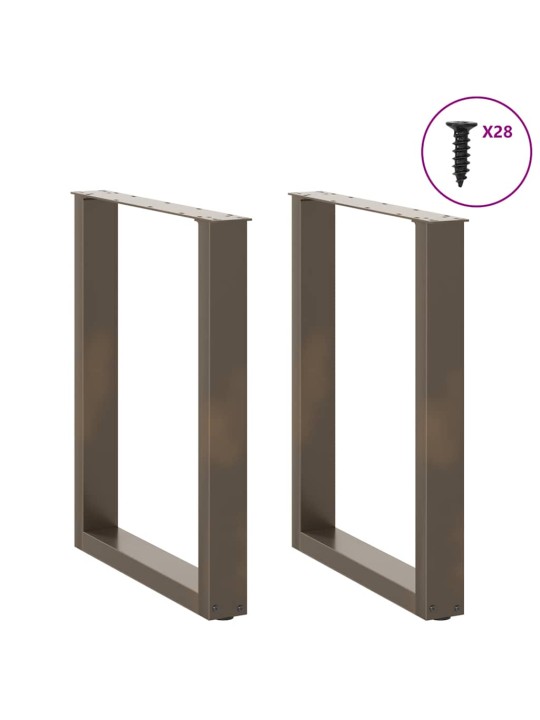 SÖÖGILAUA JALAD U-KUJULISED 2 TK, NATURAALNE TERAS, 70 X (72–73) CM, TERAS