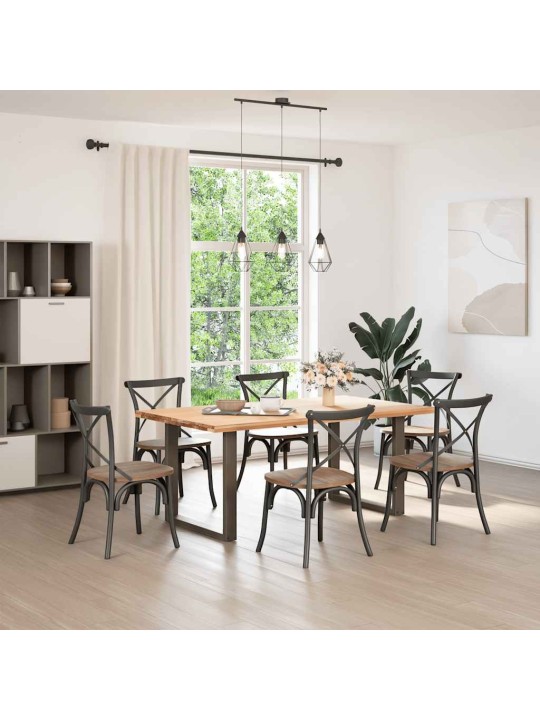 SÖÖGILAUA JALAD U-KUJULISED 2 TK, NATURAALNE TERAS, 80 X (72–73) CM, TERAS