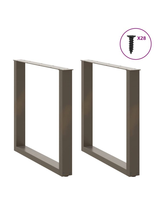 SÖÖGILAUA JALAD U-KUJULISED 2 TK, NATURAALNE TERAS, 80 X (72–73) CM, TERAS