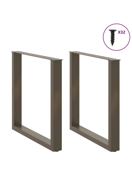 SÖÖGILAUA JALAD U-KUJULISED 2 TK, NATURAALNE TERAS, 90 X (72–73) CM, TERAS
