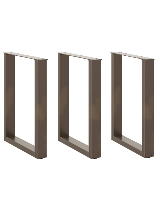 SÖÖGILAUA JALAD U-KUJULISED, 3 TK, NATURAALNE TERAS, 70 X (72–73) CM, TERAS
