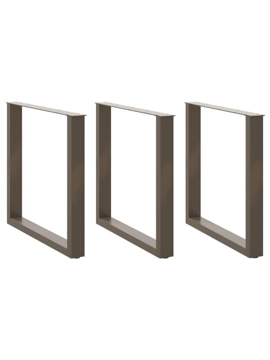 SÖÖGILAUA JALAD U-KUJULISED, 3 TK, NATURAALNE TERAS, 80 X (72–73) CM, TERAS