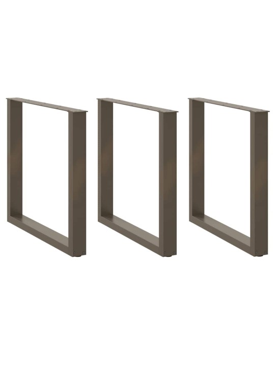 SÖÖGILAUA JALAD U-KUJULISED, 3 TK, NATURAALNE TERAS, 90 X (72–73) CM, TERAS