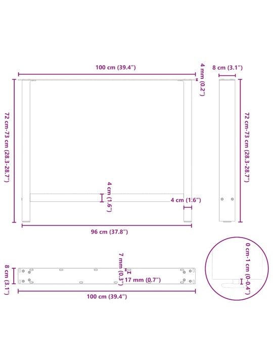 SÖÖGILAUA JALAD, ANTRATSIITHALL, 2 TK, 100 X (72-73) CM, TERAS