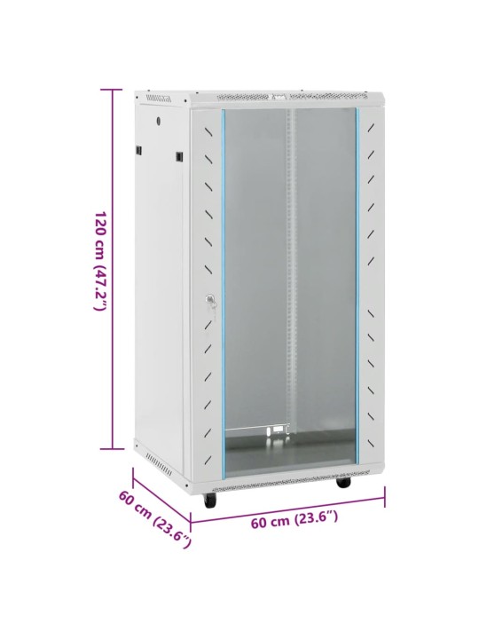 22u serverikapp, 19" ip20, hall, 60 x 60 x 120 cm