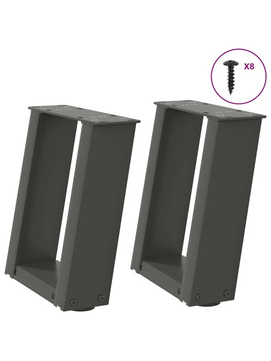 KOHVILAUA JALAD U-KUJULISED 2 TK, ANTRATSIITHALL, 30 X (30-31) CM, TERAS