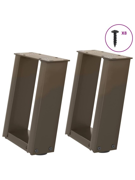 KOHVILAUA JALAD U-KUJULISED 2 TK, NATURAALNE TERAS, 30 X (30-31) CM, TERAS