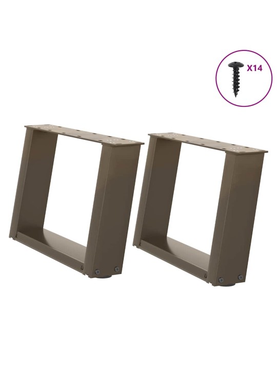 KOHVILAUA JALAD U-KUJULISED 2 TK, NATURAALNE TERAS, 50 X (30–31) CM, TERAS