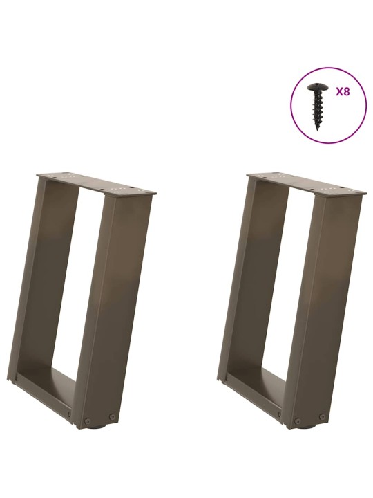 KOHVILAUA JALAD U-KUJULISED 2 TK, NATURAALNE TERAS, 28 X (42–43) CM, TERAS
