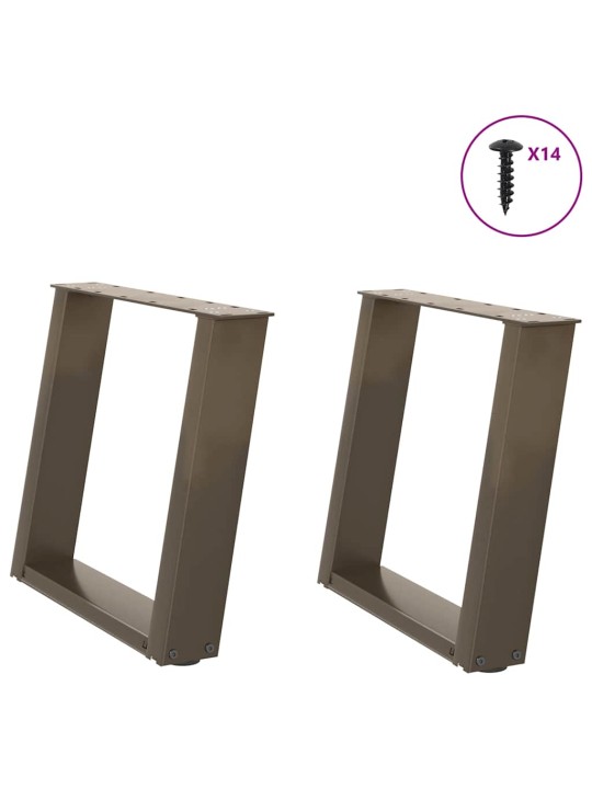 KOHVILAUA JALAD U-KUJULISED 2 TK, NATURAALNE TERAS, 50 X (42–43) CM, TERAS