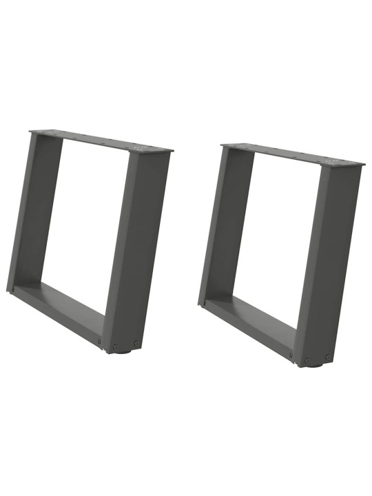 KOHVILAUA JALAD U-KUJULISED 2 TK, ANTRATSIITHALL, 60 X (42-43) CM, TERAS