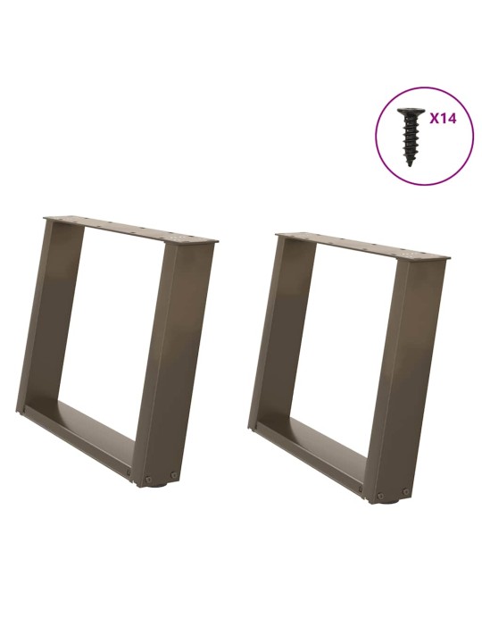 KOHVILAUA JALAD U-KUJULISED 2 TK, NATURAALNE TERAS, 60 X (42–43) CM, TERAS