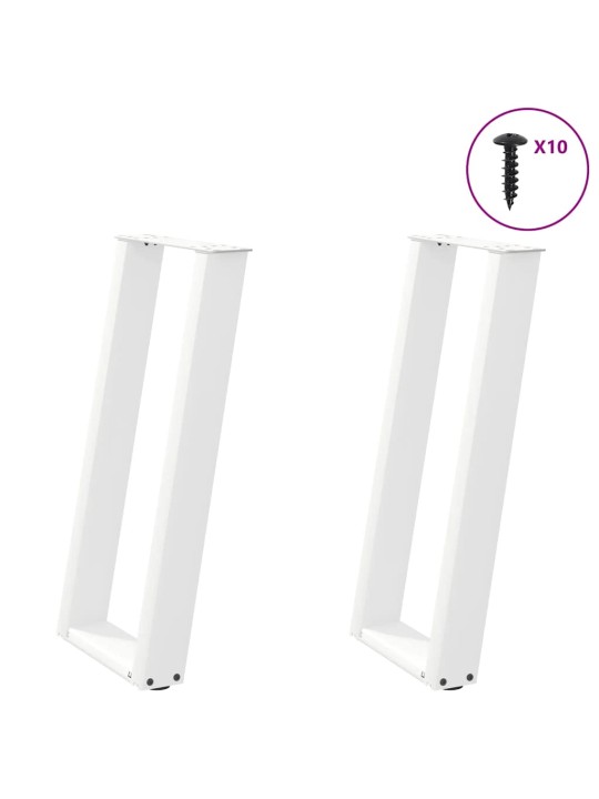 KONSOOLLAUA JALAD U-KUJULISED, 2 TK, VALGED, 28 X (72–73) CM, TERAS