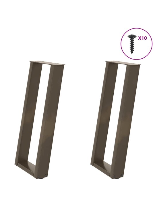 KONSOOLLAUA JALAD U-KUJULISED, 2 TK, NATURAALNE TERAS, 28 X (72–73) CM, TERAS