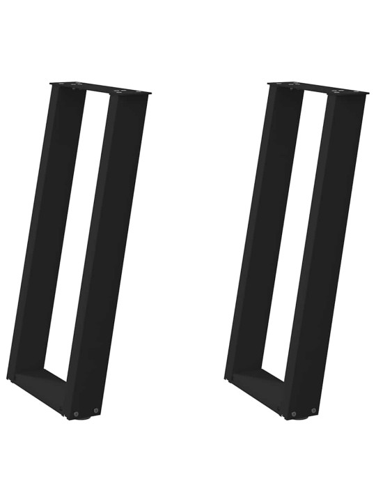 KONSOOLLAUA JALAD U-KUJULISED, 2 TK, MUSTAD, 38 X (72–73) CM, TERAS