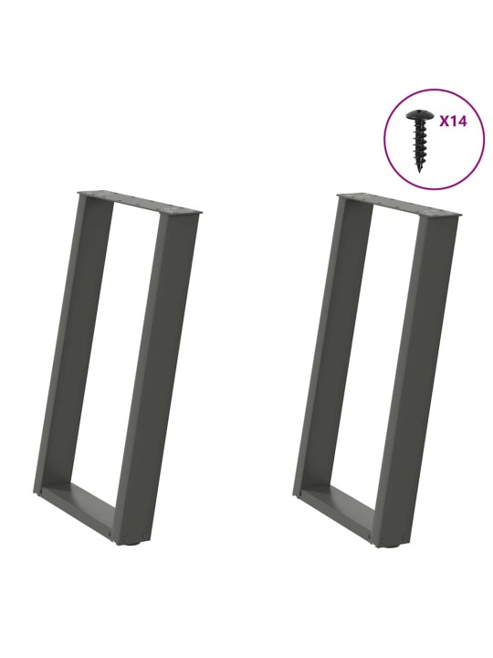 SÖÖGILAUA JALAD U-KUJULISED 2 TK, ANTRATSIITHALL, 50 X (72-73) CM, TERAS