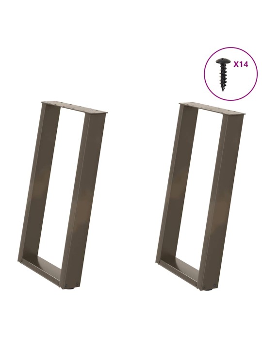 SÖÖGILAUA JALAD U-KUJULISED 2 TK, NATURAALNE TERAS, 50 X (72–73) CM, TERAS
