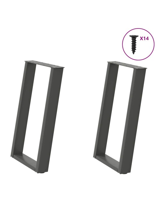 SÖÖGILAUA JALAD U-KUJULISED 2 TK, ANTRATSIITHALL, 60 X (72-73) CM, TERAS