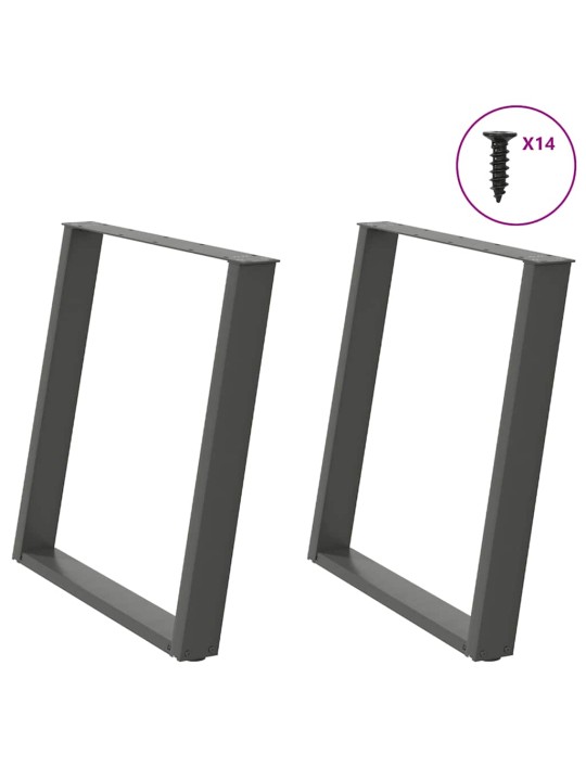 SÖÖGILAUA JALAD U-KUJULISED 2 TK, ANTRATSIITHALL, 70 X (72-73) CM, TERAS