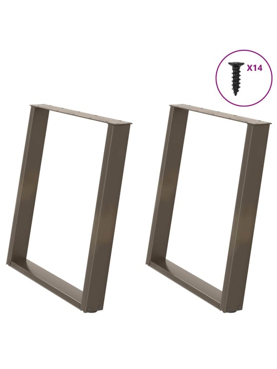 SÖÖGILAUA JALAD U-KUJULISED 2 TK, NATURAALNE TERAS, 70 X (72–73) CM, TERAS