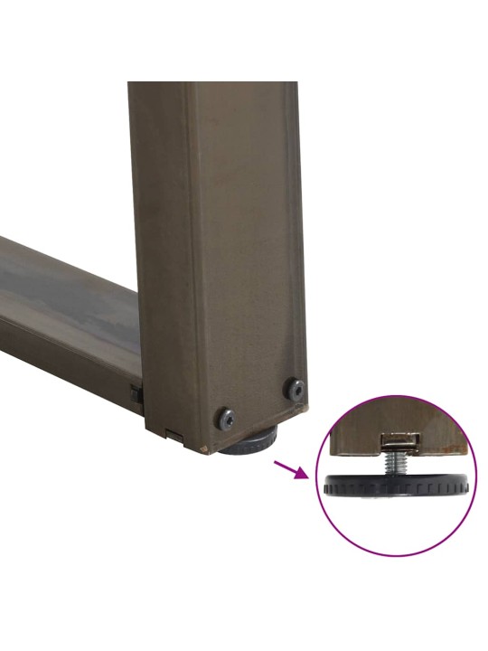 SÖÖGILAUA JALAD U-KUJULISED 2 TK, NATURAALNE TERAS, 70 X (72–73) CM, TERAS