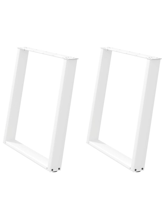 SÖÖGILAUA JALAD U-KUJULISED, 2 TK, VALGED, 80 X (72–73) CM, TERAS
