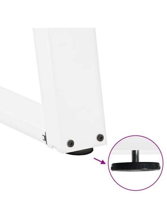 SÖÖGILAUA JALAD U-KUJULISED, 2 TK, VALGED, 80 X (72–73) CM, TERAS