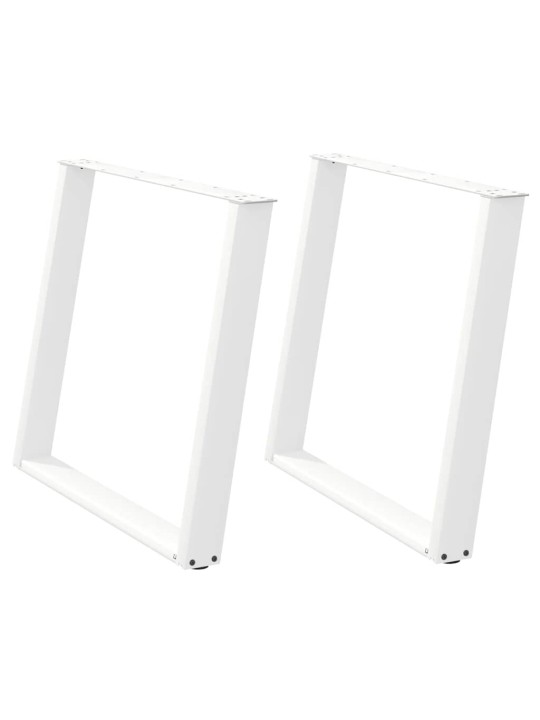SÖÖGILAUA JALAD U-KUJULISED, 2 TK, VALGED, 90 X (72–73) CM, TERAS