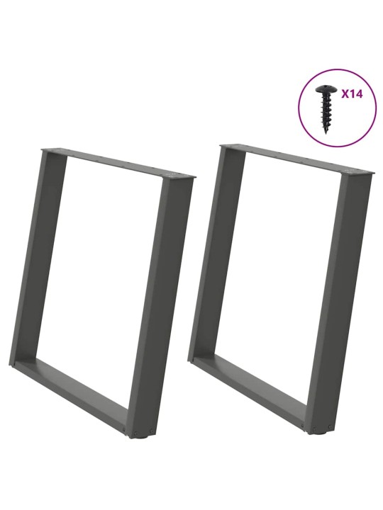 SÖÖGILAUA JALAD U-KUJULISED 2 TK, ANTRATSIITHALL, 90 X (72-73) CM, TERAS