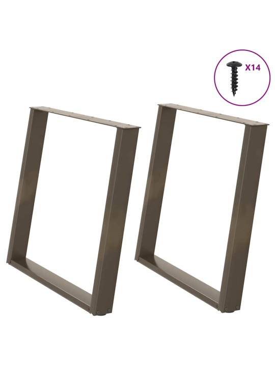 SÖÖGILAUA JALAD U-KUJULISED 2 TK, NATURAALNE TERAS, 90 X (72–73) CM, TERAS