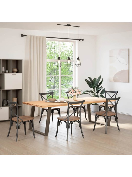SÖÖGILAUA JALAD U-KUJULISED 2 TK, NATURAALNE TERAS, 90 X (72–73) CM, TERAS