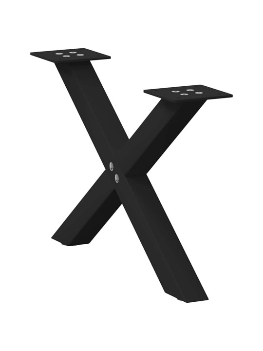 KOHVILAUA JALAD, X-KUJULISED, 2 TK, MUSTAD, 60 X (30–31) CM, TERASEST