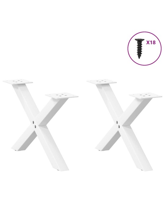 KOHVILAUA JALAD X-KUJULISED 2 TK VALGED 60 X (30-31) CM TERASEST