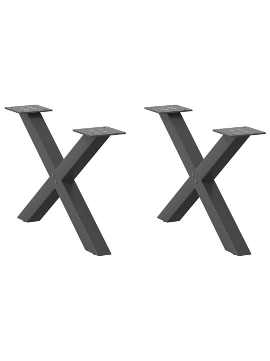KOHVILAUA JALAD, X-KUJULISED, 2 TK, ANTRATSIITHALL, 60 X (30-31) CM, TERAS