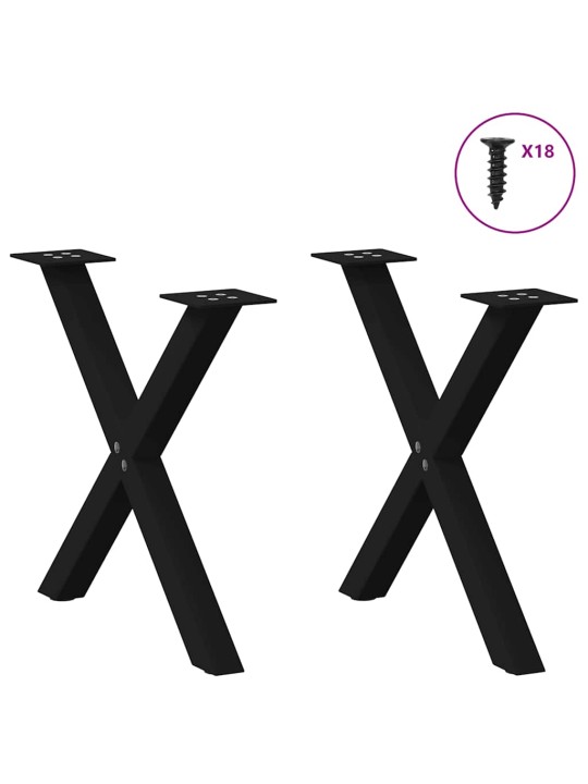 KOHVILAUA JALAD, X-KUJULISED, 2 TK, MUSTAD, 38 X (42–43) CM, TERASEST