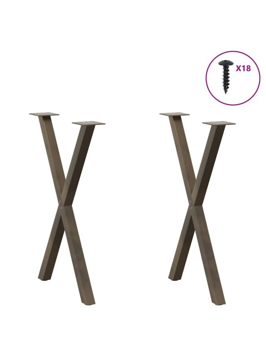 SÖÖGILAUA JALAD, 2 TK, X-KUJULISED, NATURAALNE TERAS, 60 X (72–73) CM, TERAS