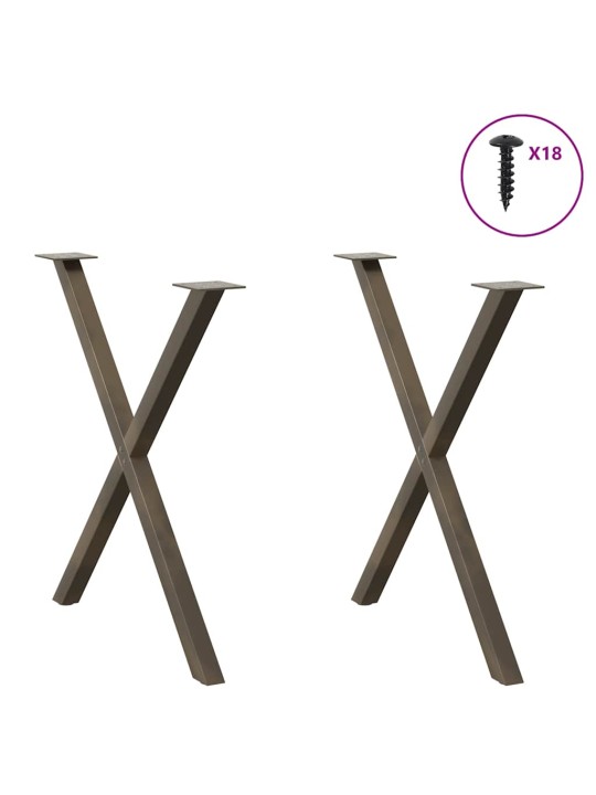 SÖÖGILAUA JALAD, X-KUJULISED, 2 TK, NATURAALNE TERAS, 70 X (72–73) CM, TERAS