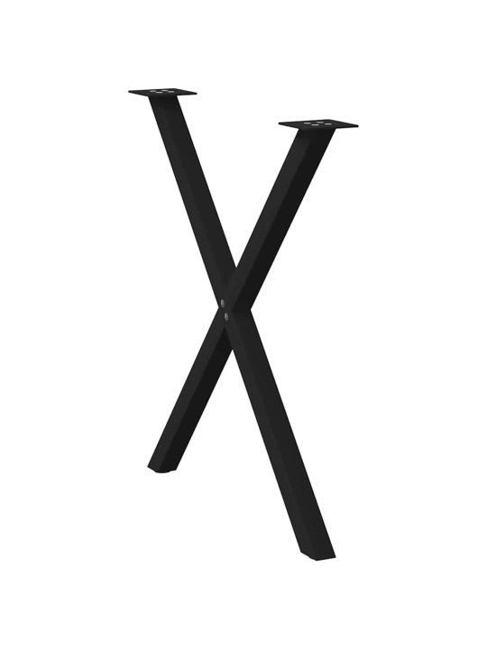 SÖÖGILAUA JALAD, X-KUJULISED, 2 TK, MUSTAD, 80 X (72–73) CM, TERASEST