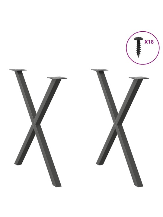 SÖÖGILAUA JALAD, X-KUJULISED, 2 TK, ANTRATSIITHALL, 80 X (72–73) CM, TERAS