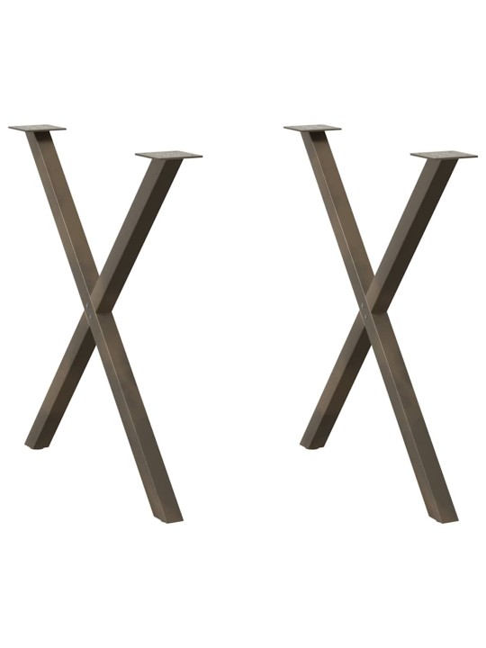 SÖÖGILAUA JALAD X-KUJULISED 2 TK, NATURAALNE TERAS, 80 X (72–73) CM, TERAS