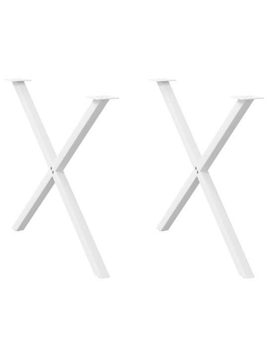 SÖÖGILAUA JALAD, X-KUJULISED, 2 TK, VALGED, 90 X (72–73) CM, TERAS