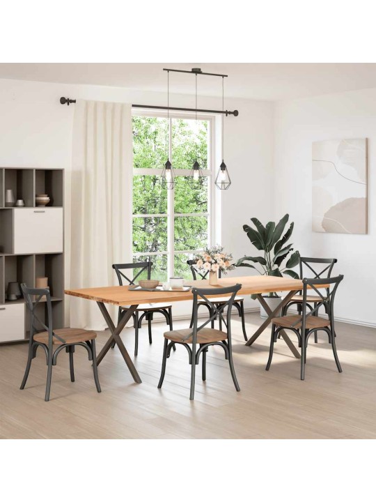 SÖÖGILAUA JALAD X-KUJULISED 2 TK, NATURAALNE TERAS, 90 X (72–73) CM, TERAS