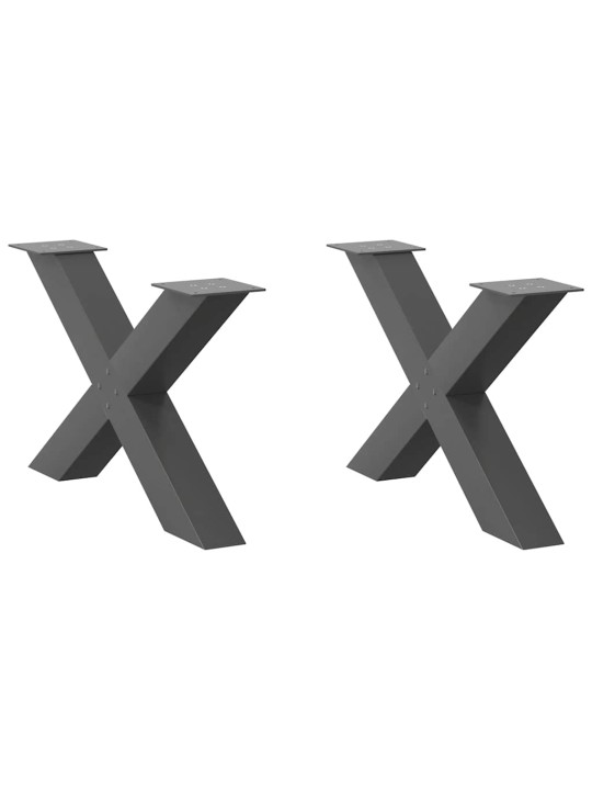 KOHVILAUA JALAD, X-KUJULISED, 2 TK, ANTRATSIITHALL, 70 X (42–43) CM, TERAS