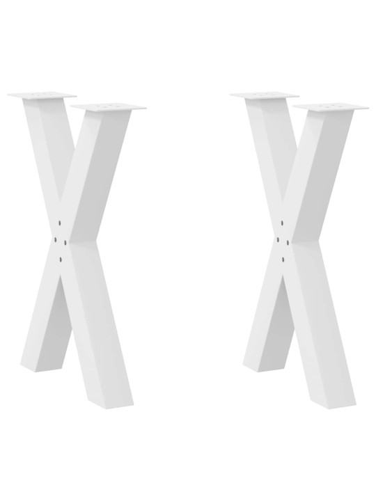 SÖÖGILAUA JALAD, X-KUJULISED, 2 TK, VALGED, 60 X (72–73) CM, TERAS